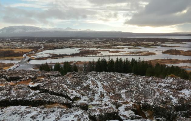 Frozen landscape in Iceland